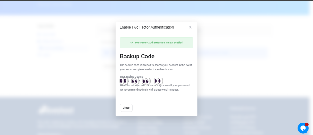 Backup code