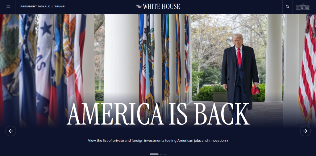 Big names using WordPress - Whitehouse