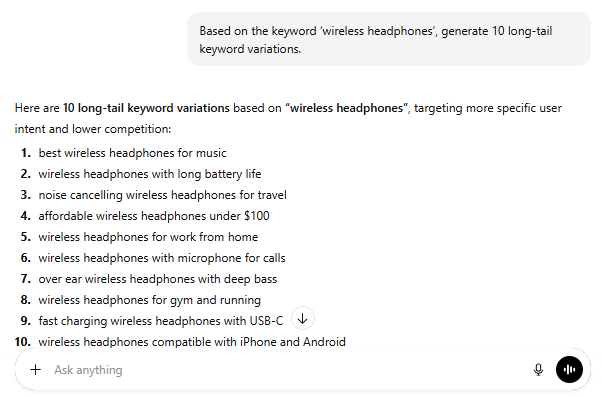 Expanding Keyword Lists