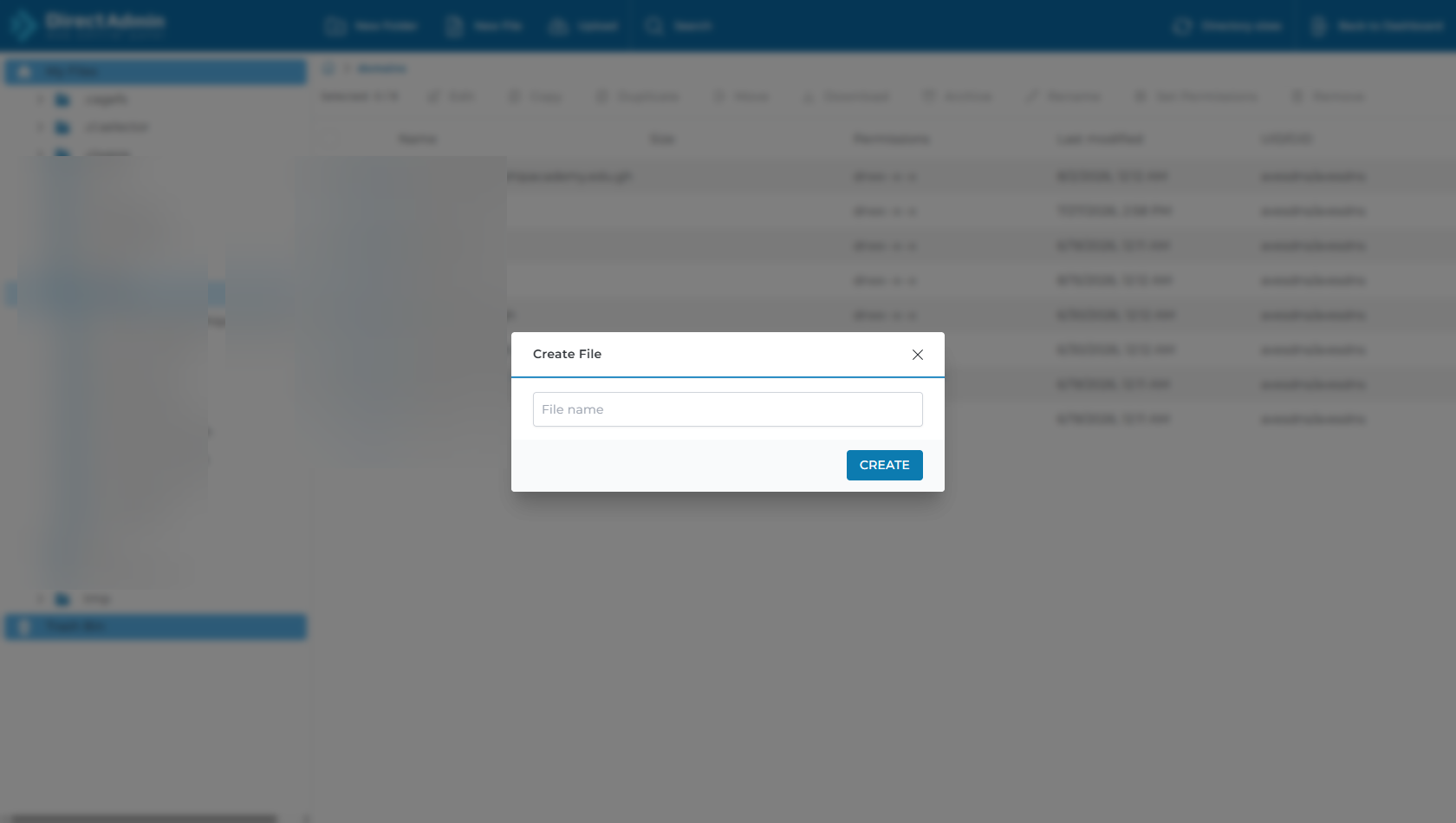 DirectAdmin File Manager - Create .htaccess File for React SPA Routing