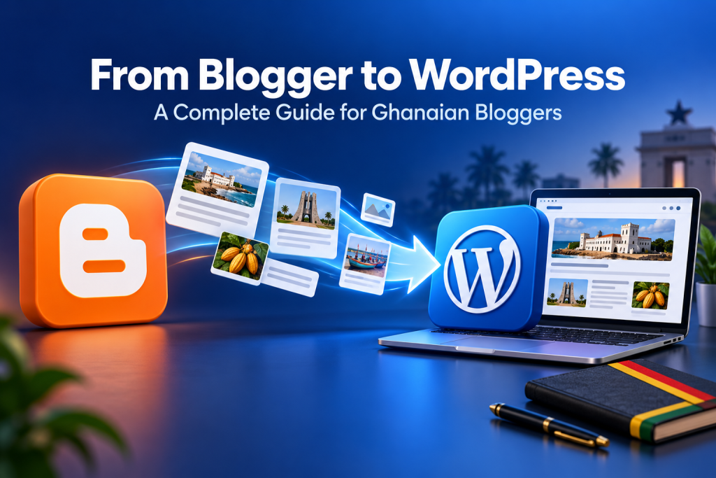 Move from Blogger to WordPress in Ghana with a complete blog migration guide