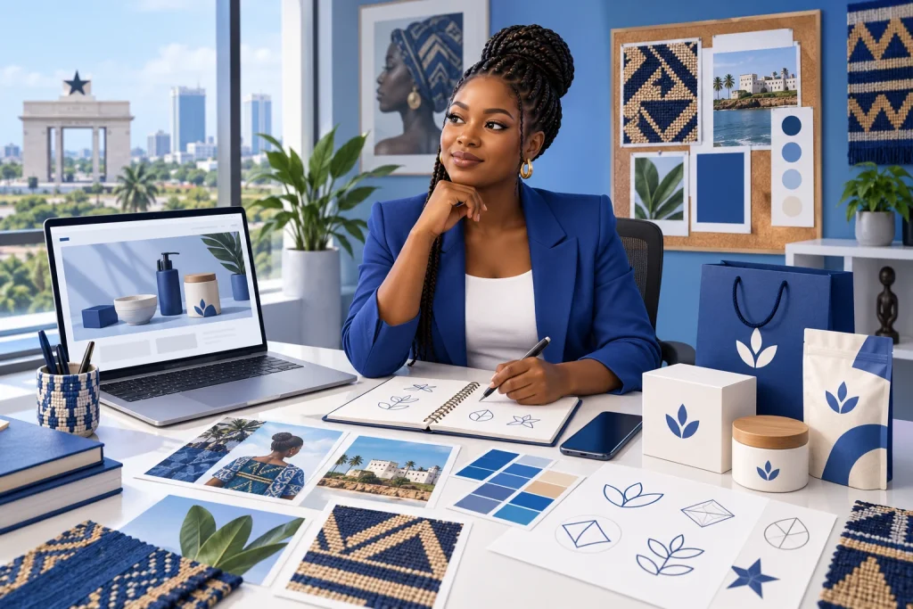 Ghanaian entrepreneur planning how to build a brand in Ghana