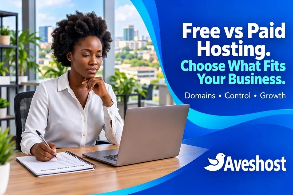Free vs paid website hosting in Ghana comparison for new businesses