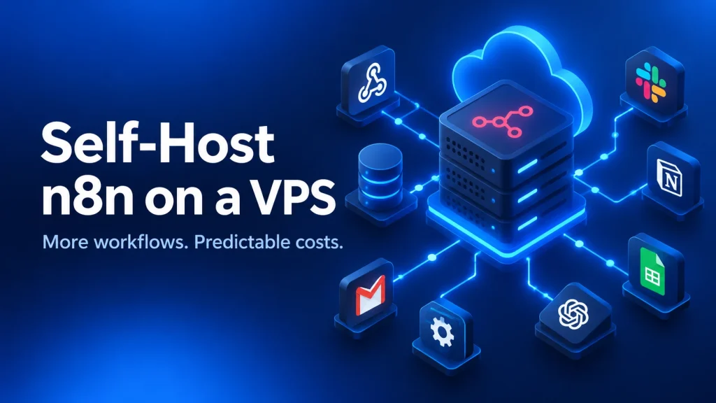 Self-host n8n on a VPS with connected workflow automation apps