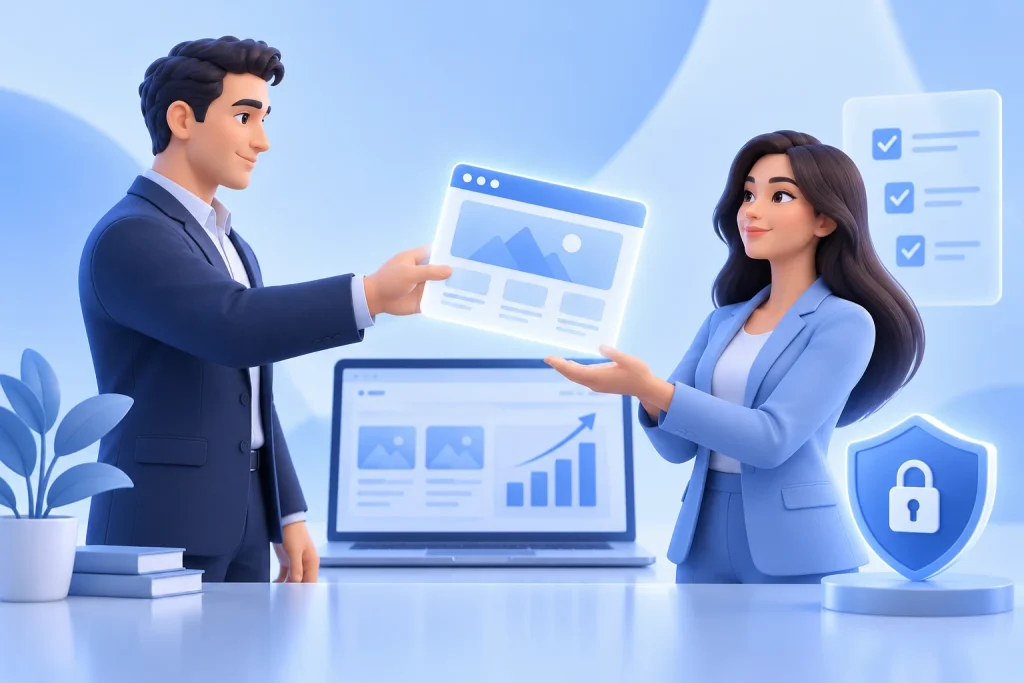Sell your website with a clear valuation and planned handover